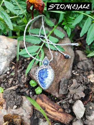 Collana con ciondolo in macrame con afganite