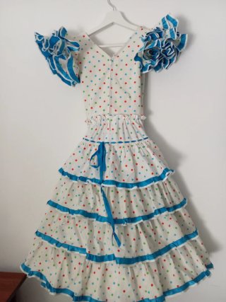 Traje de flamenca niña lunares