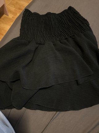 Conjunto negro niña top y falda