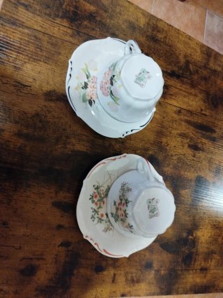 Tazas vintage Limoges porcelana francesa