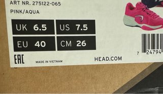 Zapatillas Head Sprint JR 3.5 Rosa/Turquesa