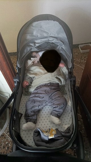 Carrito bebé 3 en 1 gris