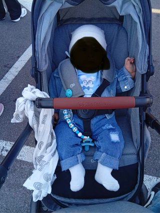 Carrito bebé 3 en 1 gris