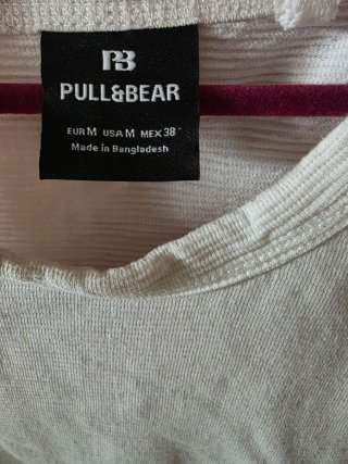 Camiseta Pull&Bear Blanca Talla M