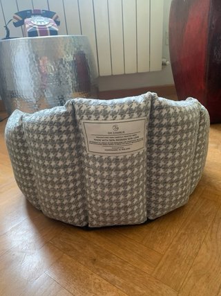Cama para mascotas gris pata de gallo