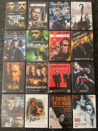 Lote 16 Películas DVD Acción y Crimen. (N37)