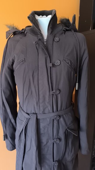 Parka MNG Marrón Chocolate Talla S