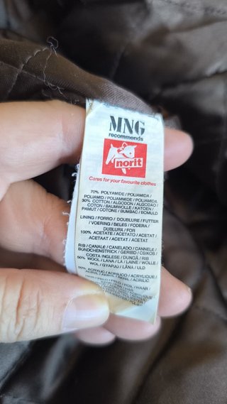 Parka MNG Marrón Chocolate Talla S
