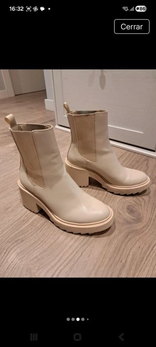 Botas Stradivarius Beige 37. Como nuevo. GARANTIZA