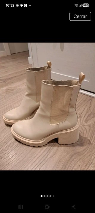 Botas Stradivarius Beige 37. Como nuevo. GARANTIZA