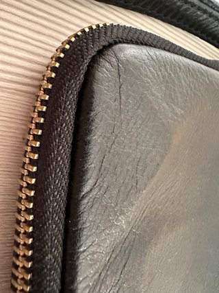 Bolso mano piel Italia pelo granate 22x15cm