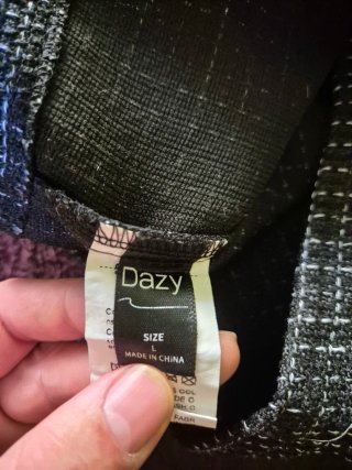 Crop top Dazy negro/blanco talla L
