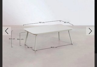 Mesa de centro de cristal y metal