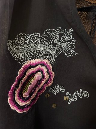 Blusa Desigual Talla M Negra