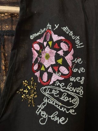 Blusa Desigual Talla M Negra
