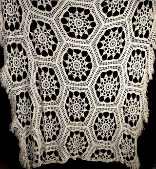 Colcha/Toalha de Mesa Grande Renda Crochê Vintage