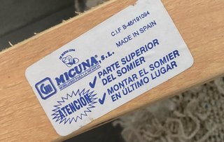 Cuna blanca madera con colchón