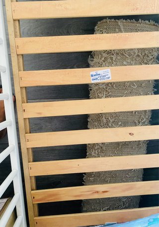 Cuna blanca madera con colchón