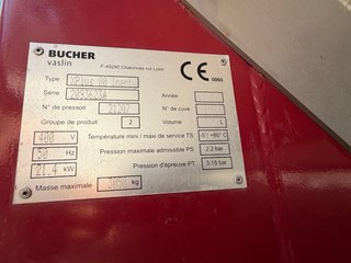 Prensa Bucher Vaslin XPlus80 INERTYS
