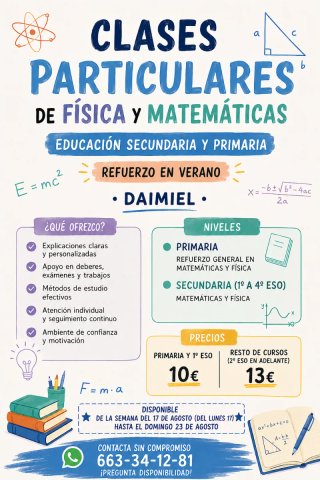 Clases particuares en daimiel