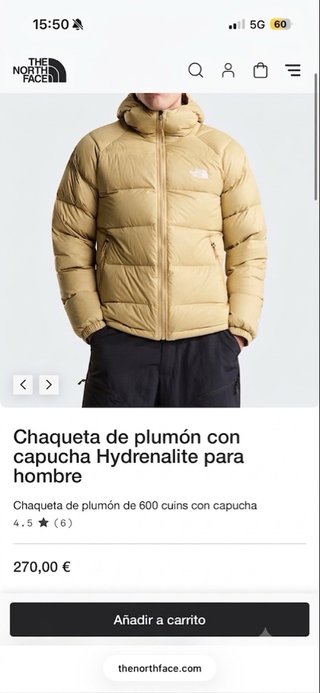 Chaqueta The North Face Hydrenalite Beige