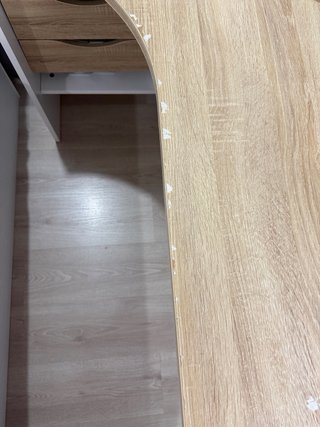 Escritorio L Madera y Metal