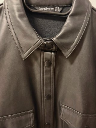 Vestido negro imitación piel talla S.