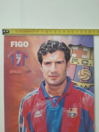 Postal Figo FC Barcelona 1996