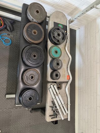 Discos de pesas para barra Z y mancuernas