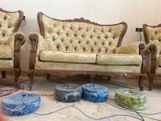 Conjunto Sofá y Sillones Isabelino