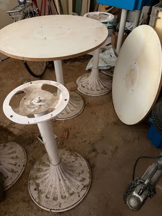 Mesas de bar hierro y madera