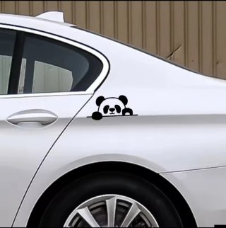 Pegatina Vinilo Panda Coche Personalizada