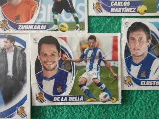 Lote cromos fútbol Real Sociedad Panini La Liga