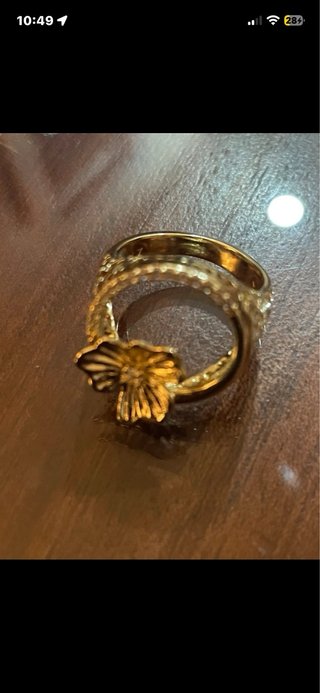 Anillo Oro Laminado 14k Flor Circonitas
