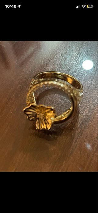 Anillo Oro Laminado 14k Flor Circonitas