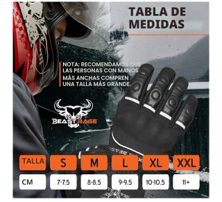 Nuevo, Guantes Invierno BEAST RAGE Moto talla L