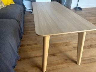 Mesa Baja centro Lisabo Ikea Madera Clara