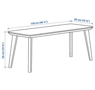 Mesa Baja centro Lisabo Ikea Madera Clara