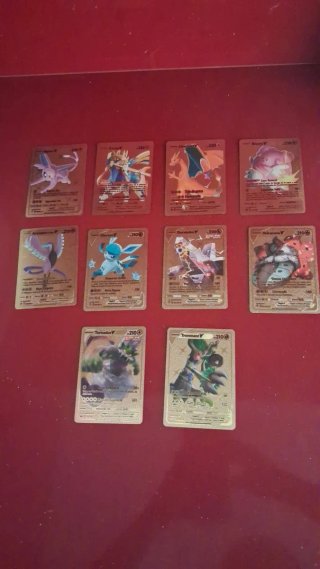 Lote 10 Cartas Pokémon V Doradas