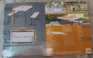 Mesa y bancos plegables Lifetime