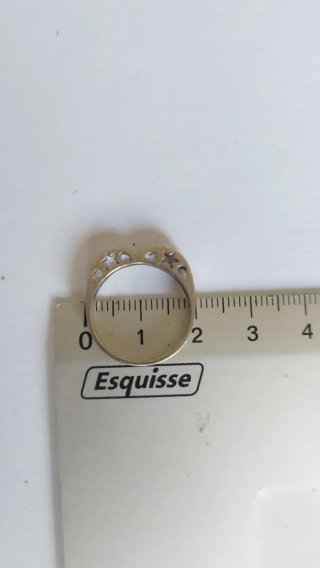 Anillo Oro Blanco Corazón
