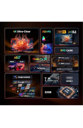 Smart TV Coocaa 65 pulgadas 4K UHD