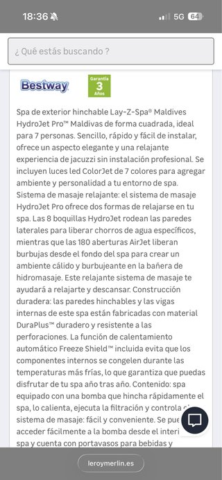 Spa Hinchable Bestway 201x201x80cm