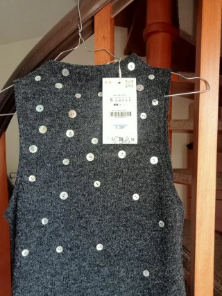 Abito Zara grigio con bottoni