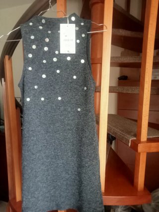 Abito Zara grigio con bottoni