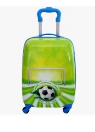 Maleta infantil con ruedas y diseño de fútbol
