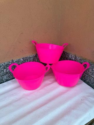 Secchi Flessibili Rosa - Set 3 Pezzi