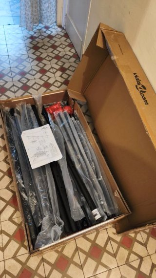 NUEVA Cama Matrimonio Dosel Negra