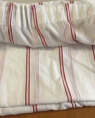 Tenda bianca a righe rosse 140x274