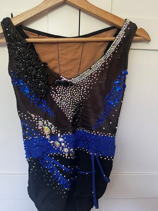 Maillot Gimnasia Rítmica Negro y Azul